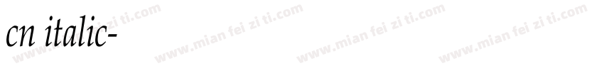 cn italic字体转换